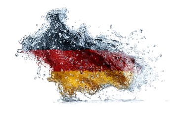 Germany, flag, image in national colors on a neutral transparent background for designers, marketers. Popular illustration, object, symbol, texture, pattern, holiday.