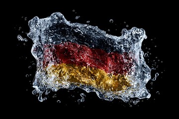 Germany, flag, image in national colors on a neutral transparent background for designers, marketers. Popular illustration, object, symbol, texture, pattern, holiday.