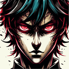 Anime eyes illustration vector art