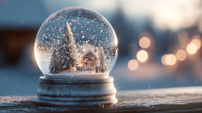 snow globe with Christmas scene inside