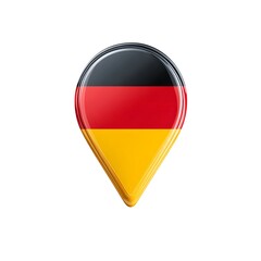 Germany, Geolocation sign, image in national colors on a neutral transparent background for designers, marketers. Popular illustration, object, symbol, texture, pattern, holiday.