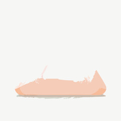 Minimalist salmon fillet illustration on a clean background with subtle shadings and strokes