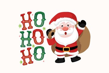 santa claus with christmas gifts