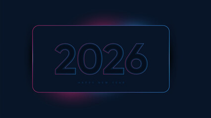 2026 Happy New Year for branding, calendar, invitation, greeting card, banner, poster
