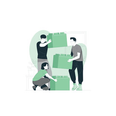 Team work Disproportionate Illustrations vector 