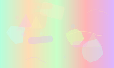 Soft pastel gradient background with abstract geometric shapes