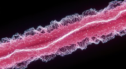 A dynamic abstract digital interface rendered in vibrant glossy light patterns, symbolizing global data connection and future technology ,science ,virtual ,innovation