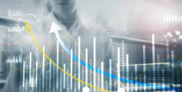 Trading and stock markets. Crypto trader investor background