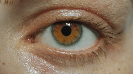 Close-up of an Iris with Central Heterochromia