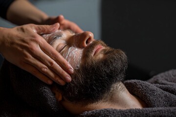 Professional facial treatment in a relaxing spa environment Generative AI