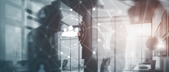 Human resource management. HR recruitment. Employee support concept