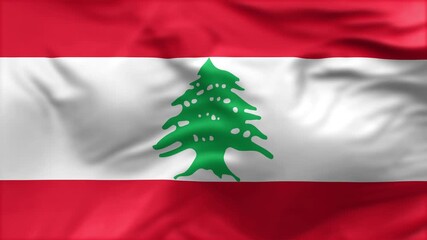 Lebanon flag is waving in the wind. High-quality flags are perfect. They are perfect for various creative projects.