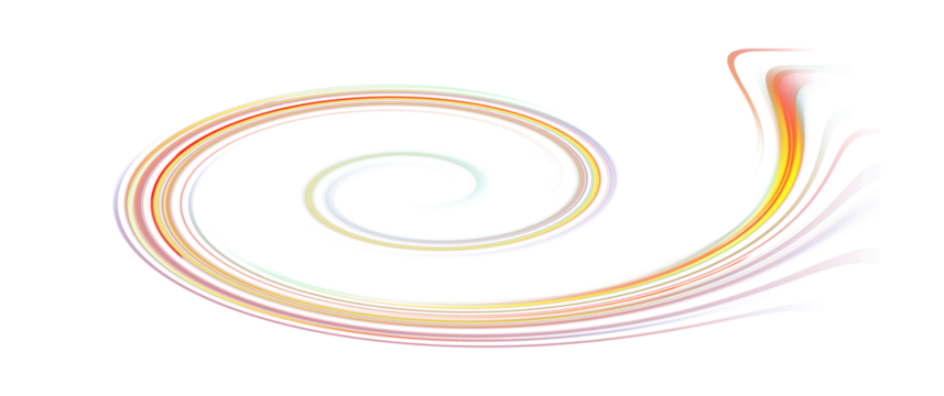 Abstract dynamic spiral vortex with smooth, flowing lines and vibrant, subtle color trails. Ideal for modern technology, energy, and motion concepts.