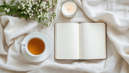 wellness mindfulness lifestyle flatlay photo