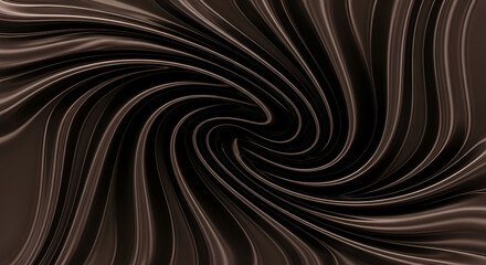 Swirling dark brown liquid metal abstract background