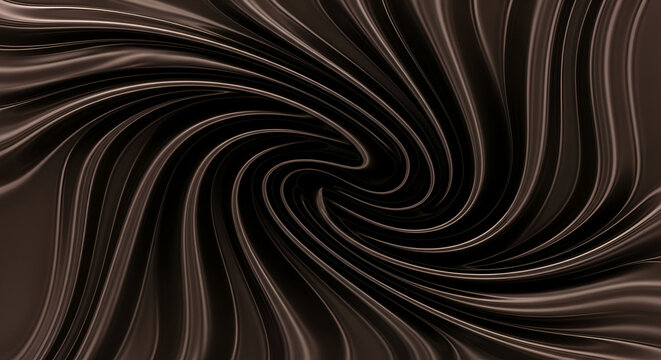 Swirling dark brown liquid metal abstract background