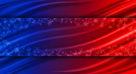 Red and Blue Abstract Background with Stars gradient