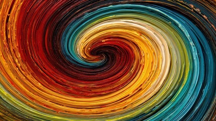 Abstract spiral swirl of vibrant colors