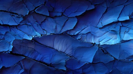 Deep blue, cracked texture
