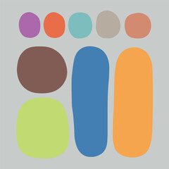 Organic frames, abstract text boxes & neutral vector doodles for effortlessly modern illustration desig .