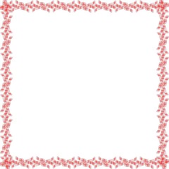 Simple Square Frame with White Background, Unique Frame, Border Frame and Unique Photo Frame, Red Color Amazing Square Frame