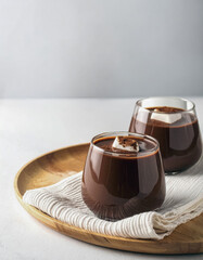 Two Glasses of Hot Cocoa with Marshmallows