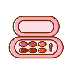 Eyeshadow Cosmetic Palette Illustration Isolated on White Background