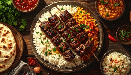 Delicious Assorted Mediterranean Dishes.