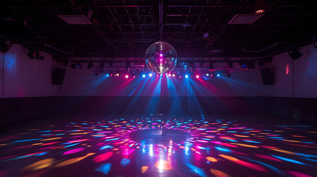 Defocused Purple Concert Bokeh with Orange Abstract Light for Modern Design Background