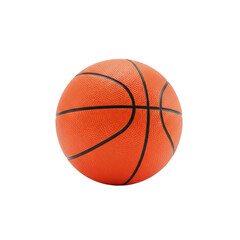 Orange Basketball with Black Lines isolated on a transparent background