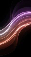 Naklejka premium Ethereal abstract waves of flowing light and color creating a futuristic background design. Modern digital art concept ,color ,vibrant ,futuristic