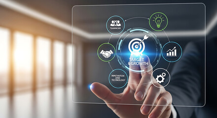 Drive business growth with innovative technology and collaborative teamwork, targeting success with strategic solutions in a modern office setting for professional results