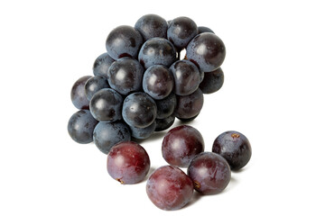 High-resolution photograph of fresh Kyoto grape isolate on white, taken with a high-resolution 45MP camera