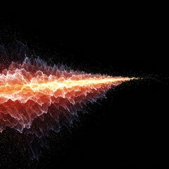 Dynamic abstract representation of wave components spreading and separating due to varying velocities based on frequency ,energy ,separation ,data