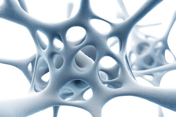 Close-up view of a cell structure, isolated on transparent background