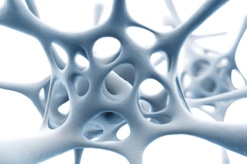 Close-up view of a cell structure, isolated on transparent background