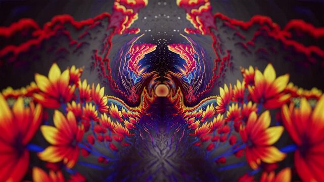 Psychedelic Mountains Seamless Looped Background