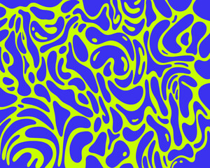 Abstract blue and green monochrome marble liquid acid poster pattern bubble background layout banner copy space illustration textile print art