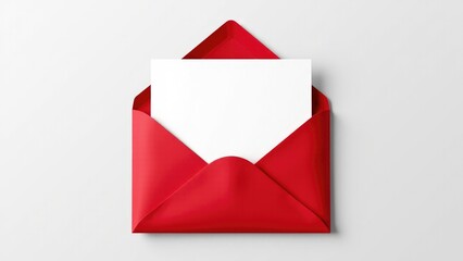 A traditional red envelope with a white card inside, often used for special occasions and gifts