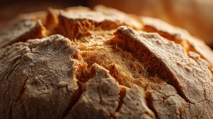 fresh bread crust texture close-up