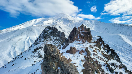 Kamchatka region, sunset in the mountains