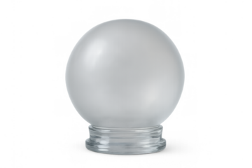 Crystal ball on a transparent background depicting fortune telling, future prediction, magic, divination, and spirituality