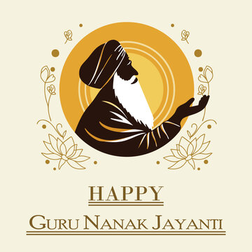 Guru Nanak Jayanti celebration digital illustration design