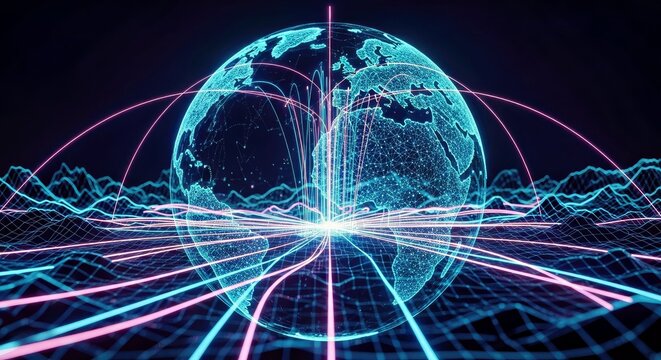 Abstract Global AI Network Interconnection: Tron-Inspired Data Pathways