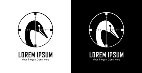 The logo design is in the shape of a swan's head which is in the shot