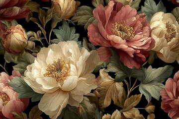 Elegant And Luxurious Oilpainting Seamless