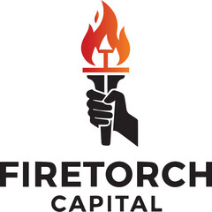 Hand holding flaming torch illustration for enlightenment or guidance