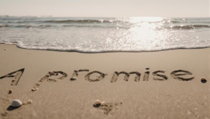 A Promise Written in Sand - Ocean Waves and Ephemeral Words.