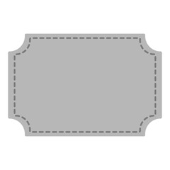 Ticket Style Frame with Stitched Border Illustration