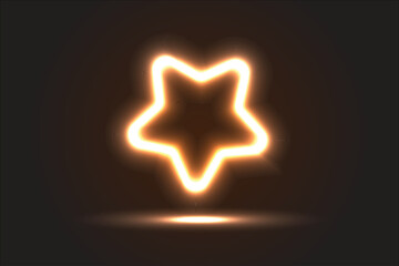 Glowing Star Icon on Dark